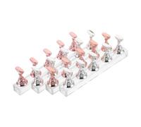 PartyKindom 4 Set Supporto per Pratica Unghie, Nail Holder, Supporto Magnetico in Acrilico e Metallo, Argento, , per Tecnici Unghie e Studenti, per Lezioni e Uso in Movimento