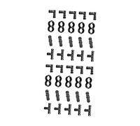 PartyKindom 40pezzi Kit Raccordi Irrigazione PE Gomiti Tee Diritti e Tappi per Tubi Flessibili Confezione Pratica per Giardino e Microirrigazione