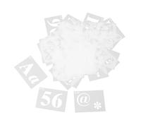 PartyKindom 40pezzi Stencil Lettere e Numeri Grandi Riutilizzabili in Plastica per Graffiti e Calligrafia per Pittura su Legno Tessuto Abbigliamento Artigianato Creativo