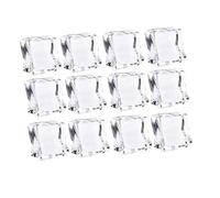 PartyKindom 48 pezzi Cubetti di Ghiaccio Artificiale Riutilizzabili in Acrilico Trasparente per Decorazioni Fotografia e Vetrine di Bar e Casa Effetto Realistico e