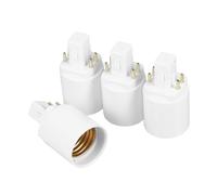 PartyKindom 4pezzi Adattatore Portalampada Convertitore Base Pin Vite Per Lampadine Led Supporto Resistente Al Calore in Plastica Pbt Per Casa Ufficio Cucina