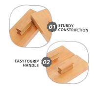 PartyKindom 4pezzi Nacchere in Legno Per Ragazzo Strumenti Percussione Con Impugnatura Ergonomica Per Educazione Musicale Orff e Suono Distintivo e Robusta Costruzione