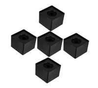 PartyKindom 5 Pezzi Bandiera Microfono a Cubo Quadrato Nero, Stazione Logo Vuoto per Interviste, Accessori Microfono Portatile per Conduttori in Ambienti Indoor e Outdoor