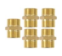 PartyKindom 5 Pezzi Raccordi Tubo Rame Maschio-Maschio in Ottone Diritto Giunti Tenuta Stagna per Tubazioni Acqua Giardino Connettori Resistenti e Facili da Installare