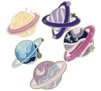 PartyKindom 5 Pezzi spilla del pianeta spilla smaltata a molla primo spilla spaziale zaino perni garbo borse haversack sacchetti berretta bag spilla per giacche ornamenti spilla pianeta lega