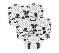 PartyKindom 50 Pezzi Gettoni Numerati Abs p e r Bingo, Conteggio | Plastica Abs, Stampa Numerica, per Aula Materna e Evento Bingo, Aiuta a Contare e Apprendere Matematica