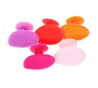 PartyKindom 5pezzi Spazzola Per Bagno Silicone Forma Di Cuore Per Shampoo e Massaggio Capillare Design Ergonomico e Pratico Per Facile Da Riporre e Utilizzare