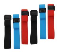 PartyKindom 6 pezzi Cinghie Elastiche per Scatole da Pranzo Cinghie Regolabili per Lunch Box Compatibili con Contenitori per Ufficio e Picnic Nero Rosso Blu