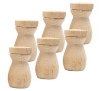 PartyKindom 6 pezzi Pendenti in Legno per Essenziali Diffusore Profumo Auto Bottiglie Compatte Resistenti per Decorazione DIY e Aromaterapia