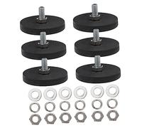 PartyKindom 6pezzi Elementi Magnetici Rivestiti in Gomma Base Magnetica Piccola Per Fissaggio Luce Tetto Auto e Supporti Telecamera Montaggio Robusto e Facile Su Armadietti e Quadri Magnetici