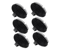 PartyKindom 6pezzi Spazzola Per Massaggio Del Capelluto e Pettine Per Lavaggio Della Testa Testina Flessibile Per Stimolare La Circolazione Per Uso Durante Bagno Colore Nero