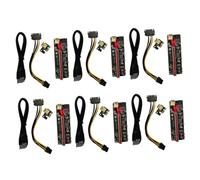 PartyKindom 6sets Pci-e Riser Usb Con Led Capacità Stabilizzata e Design Antiscivolo Per Schede Grafiche