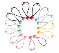 PartyKindom 7 paia Elastici per con Palline Colorate Brillanti Fasce Elastiche per Ragazze Morbide e Sicure per Acconciature