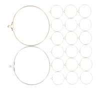 PartyKindom 80 Pezzi Wire Hoop Earrings Accessories Round Metal Beading Hoops For DIY Jewelry Making Lightweight And Comfortable For Women