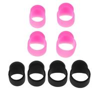 PartyKindom 8pezzi Copri-bacchette in Silicone Manicotti Per Dita Per Handpan Accessori Per Batteria Set Supporto Per Bacchette e Anello Per Bacchette