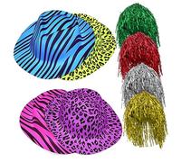 PartyKindom Accessori Costume Neon con Cappelli Animali e Parrucche per Feste Unisex Adulti e Teenager per Party e Carnevali Colore Casuale Colore Casuale