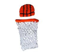 PartyKindom Accessori Per Fotografia Neonatale Vestiti Ragazzo Ragazza Ragazza Cappello Forma Di Pallone Da Basket Rete Da Basket Tessuto Di Cotone Regali Per Ragazzo Cento Giorni Di Utilizzo
