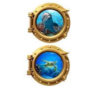 PartyKindom Adesivi Magnetici per Auto a Forma di Delfino e Tartaruga 2 Pezzi, Decorazioni Magnetiche Resistenti per Veicoli, Frigorifero e Superfici Metalliche, Accessori Esterni per Auto