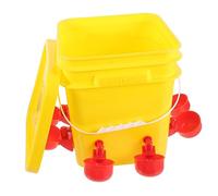 PartyKindom Alimentatore Pollame Riutilizzabile con Abbeveratoi Resistente e Facile da per Galline Anatre e Volatili Contenitore Automatico per Allevamento Outdoor