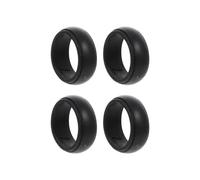 PartyKindom Anelli per Dita in Silicone Nero 4 Pezzi per Uomini | Superficie Liscia, senza Lattice, Sicuri sulla Pelle, per Trekking e Lavoro Manuale, Protezione Fede