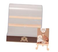 PartyKindom Armadietto per dolci in miniatura cucina della casa delle bambole vetrina per panetteria ripiano da forno per bambole a cubo da banco panetteria in miniatura mini roba plastica