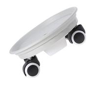 PartyKindom Base Sottovaso Rotante Nordica Circolare con Vassoio Drenante e Ruote per Piante da Interno Ed Esterno Supporto Mobile per Vaso in Plastica con Ventilazione