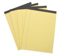 PartyKindom Blocco Note per Annotazioni Facili da Redigere 4 Pezzi A4 Giallo Carta Spessa e Righe Orizzontali per Ufficio e Gestione