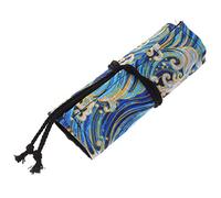 PartyKindom Borsa Per Matite Arrotolabile Astuccio Portapenne Portatile Organizer Per Matite Resistente All Usura Per Studenti d Arte e Riporre Penne Colorate Pennelli Per Acquerelli e Altro