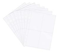 PartyKindom Buste Protettive Trasparenti Design Forato 50 Pezzi Formato A5 in Pp ad Alta Chiarezza per Carte da Gioco e Foto per Raccoglitori