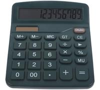 PartyKindom Calcolatrice da Scrivania Piccola con Doppia Alimentazione Solare e Batteria, Pulsanti Grandi e Display Ampio, per Ufficio e Casa, Materiale Abs Resistente