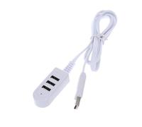 PartyKindom Cavo di prolunga USB 3.0 Cavo di prolunga USB ultra sottile Hub USB Mini hub multi-porta Hub USB 3.0 Hub alimentato 3a Caricatore USB 3a Caricatore 3a Hub 3usb Cavo di prolunga Bianco