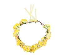 PartyKindom Cerchietto Floreale da Sposa Giallo Design Delicato e Processo Eccellente, Leggero e Comodo da Portare per Matrimonio e Occasioni Speciali