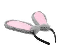 PartyKindom Cerchietto Orecchie Da Coniglio in Morbido Peluche Grigio Fascia Capelli Leggera e Confortevole Per Cosplay Feste Di Pasqua Carnevale e Performance Accessorio Carino e Unico