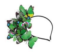 PartyKindom Cerchietto Per Farfalla Da Matrimonio Floreale Per Donne e Ragazze Accessorio Per Eventi Speciali Design Unico Piante Verdi Realistiche Leggero e Da Indossare Per Lunghe Ore