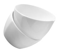 PartyKindom Ciotola Quadrata in Ceramica 2 Pezzi da 11,5 Cm, Ciotola Delicata per Riso e Congee, Resistente a Graffi e Urti, Adatta per Noodles, Zuppe e Ristorazione Familiare