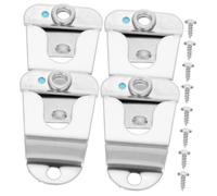 PartyKindom Clip per Microfono Set da 4 Design Leggero e Facile da Installare in Acciaio Inossidabile con Viti Supporto per Microfono e Radio Mobile, per Uso in Auto