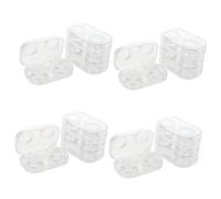 PartyKindom Confezione Da 16 Pezzi custodia per lenti a contatto scatole portaoggetti storage box portacontatti kit valigetta porta lenti a contatto organizzatori di lenti a contatto trucco