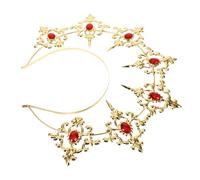 PartyKindom Copricapo Dea Donna in Metallo Oro, Corona Barocca Delicata Resistente e Decorativa per Festa o Cosplay, Accessorio Chioma Chic Unico e Semplice