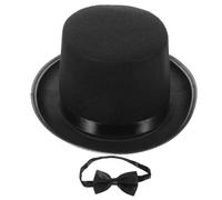 PartyKindom Costume Detective con Cappello da Gentleman e Cravattino Accessori per Cosplay Feste Tema e Halloween Leggero Performance e Giochi Ruolo
