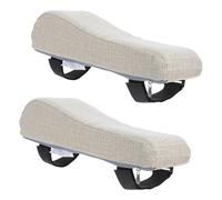 PartyKindom Cuscini per Braccioli per Sedia da Gioco Ergonomici 2 Pezzi Fodera Rimovibile Beige Antiscivolo per Ufficio e Casa Poggiagomiti Regolabili per Scrivania e Sedia da Ufficio