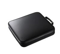 PartyKindom Custodia CD Portatile Nera Organizer Compatto per Dvd e CD Custodia con Design per Facile Accesso per Musica Giochi e Film Casa e Auto
