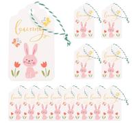 PartyKindom Etichette da Appendere 200 Pezzi Coniglio Colorati in Carta per Idee Regalo e Decorazioni Casa Pasqua