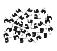 PartyKindom Fermacavi Rotondi Chiodi in Acciaio 6mm, 400 Pezzi Clip per Cavi e Graffette Metalliche per Fissaggio Elettrico e Gestione Fili Interni ed Esterni, Accessori Elettrici