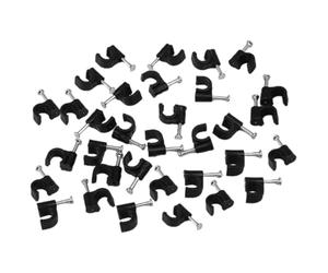 PartyKindom Fermacavi Rotondi Chiodi in Acciaio 6mm, 400 Pezzi Clip per Cavi e Graffette Metalliche per Fissaggio Elettrico e Gestione Fili Interni ed Esterni, Accessori Elettrici