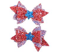 PartyKindom Fermagli per Capelli Forma di Stella e Fiocco Accessori per Capelli per Feste da Donna Piccoli Fermagli per Festa Nazionale Prodotti per Festa Nazionale