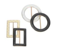 PartyKindom Fibbie Clip Accessorio Versatile 4 in Lega di Zinco per Sciarpa Design Rotondo e Rettangolare, Leggero Sciarpe di e Cappelli in Contesti Casual