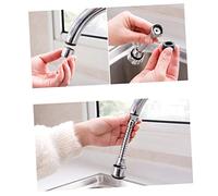 PartyKindom Filtro Rubinetto Abs con Aeratore Girevole e Tubo Flessibile Diffusore Acqua Anticalcare per Idrico e Facile Installazione per Lavello Standard