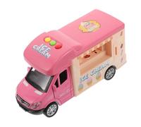 PartyKindom Giocattolo Del Camion Dei Gelati Food Truck Per Fai Finta Di Giocare a Un Camion Di Cibo Interessante Macchinina La Famiglia Tira Indietro L'auto Rosa Lega