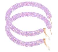 PartyKindom Grandi Orecchini ad Anello Rotondi Viola, Cerchi Circolari da Donna senza Nichel, Gioielli Luminosi per Feste, Discoteche e Uso Quotidiano, Design Elegante e Resistente