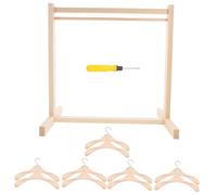 PartyKindom Grucce in Legno per Bambole Appendiabiti Elegante per Principesse e Outfit Supporto Robusto per Vestiti Bambole di Diverse Dimensioni